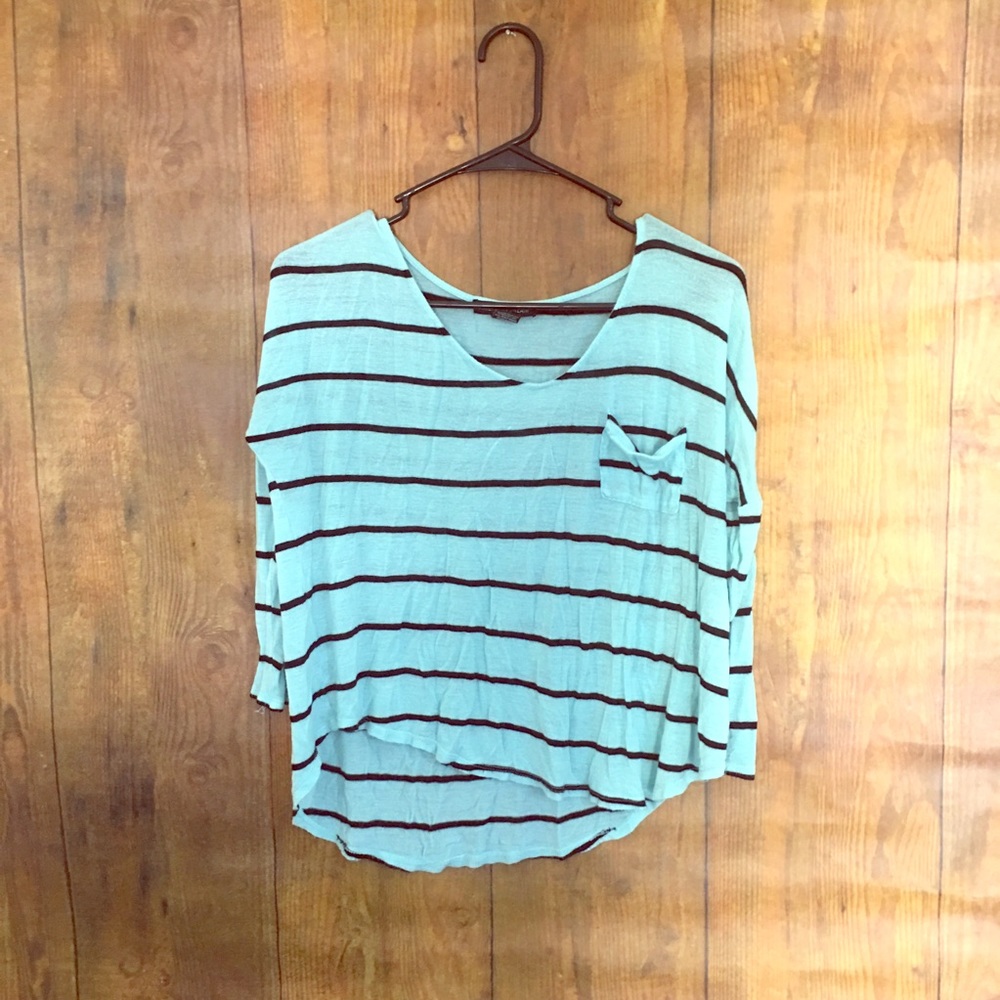 Blue & black striped tee